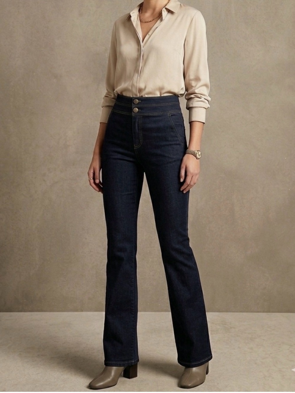 Veronica Beard Dark Indigo Trouser Flare Jeans Long Tall 36” Inseam Size 8 NWOT